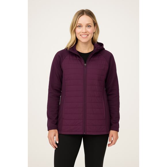Under Armour UA Storm Plum Lightweight Quilted Hooded Jacket Zip Active Large - Picture 1 of 12